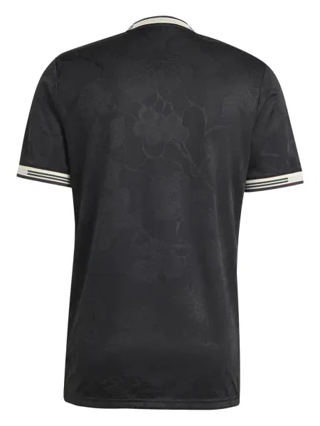 Tricou Adidas din piele de căprioară cu model floral lung maro