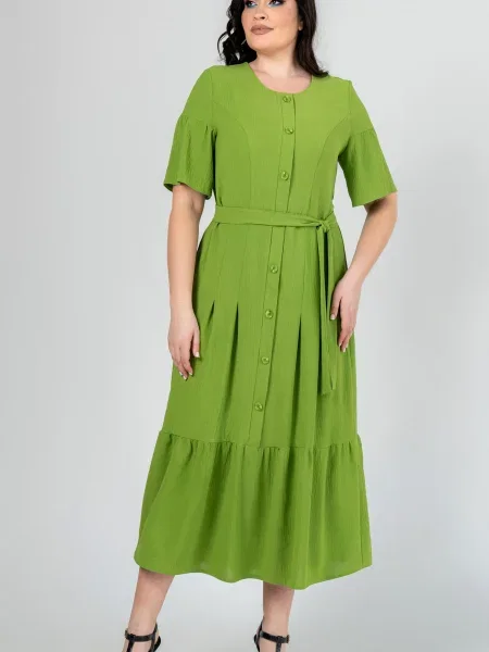 Сукня міді All Posa салатовий віскоза/поліестер