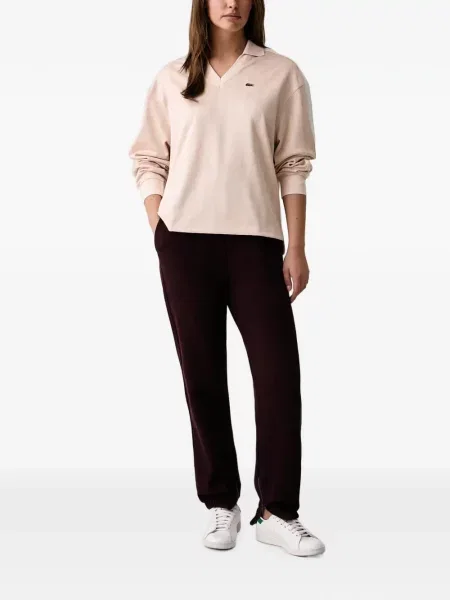Tricou polo Lacoste din jacard roz