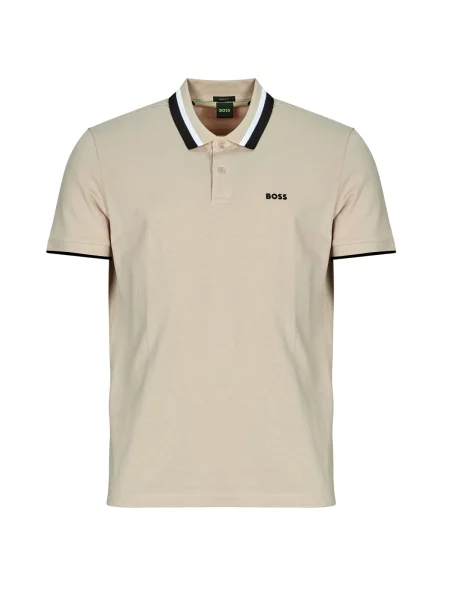 Polo majica Boss s kratkimi rokavi bež