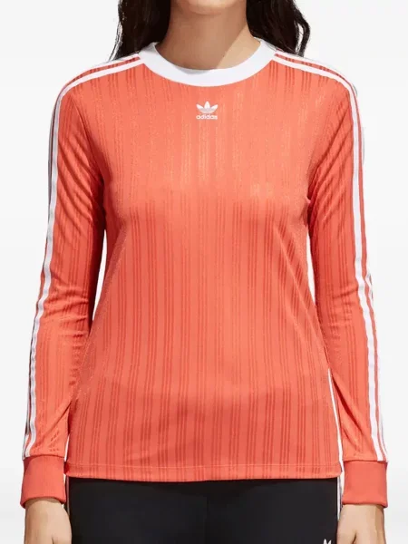 Cropp top Adidas cu dungi cu un umăr gol negru