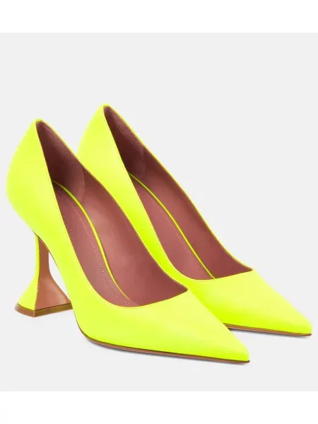 Usnjene salonarji Amina Muaddi rumena