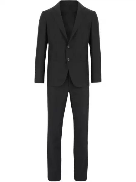 Oblekový jednořadý oblek Giorgio Armani černý