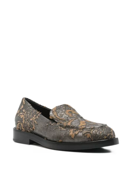 Pantofi loafer Agl cu model floral din jacard gri