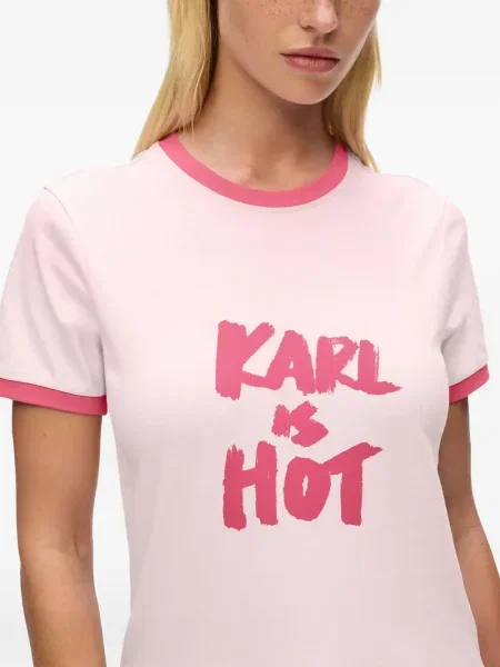 Тениска Karl Lagerfeld розово