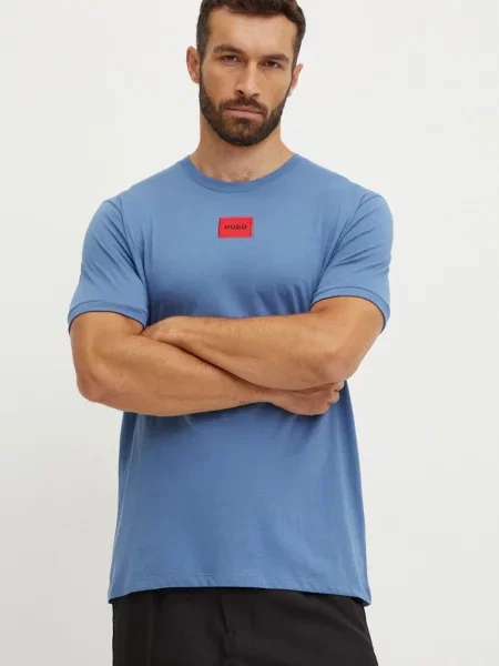 HUGO basic tričko modré