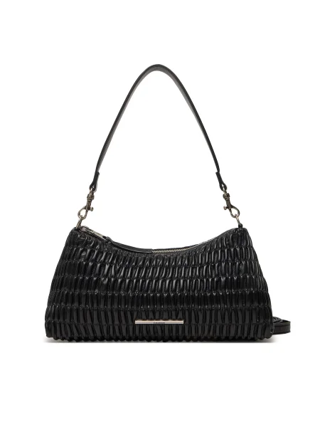 Táska Calvin Klein Jeans Ruched Layla Shoulder Bag fekete
