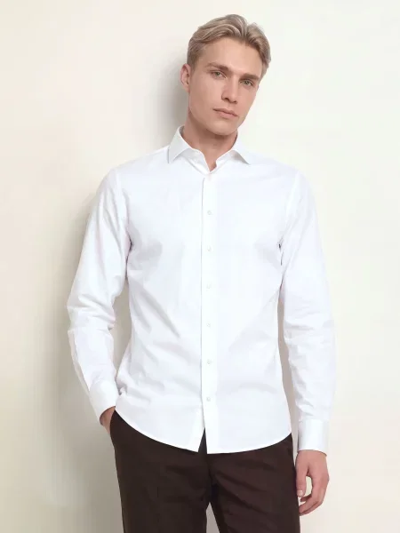 Profuomo Košile Slim Fit bílá