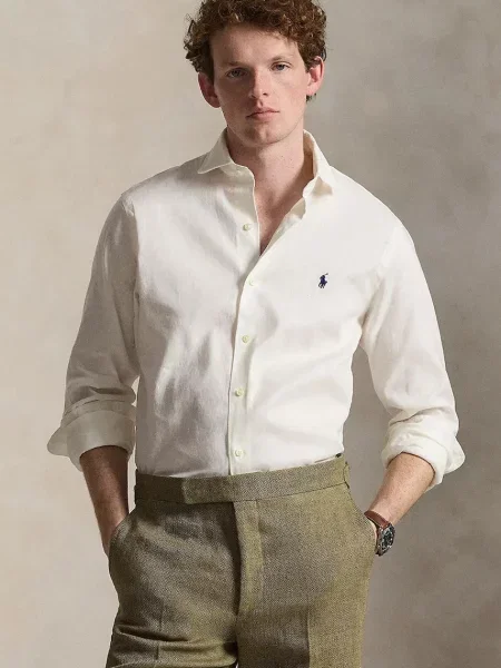 Polo Ralph Lauren srajca z lanom bela