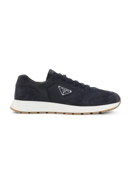 Sneakersy Prada skórzane niebieskie