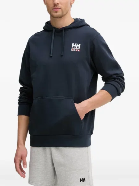 Hanorac cu glugă Helly Hansen cu broderie cu cordon albastru