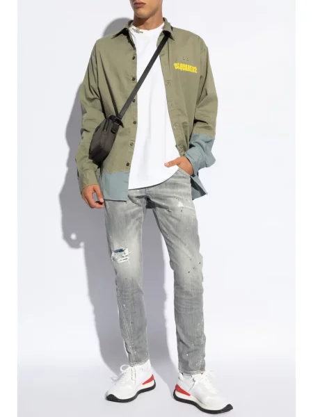 Tričko Dsquared2 s potiskem bílé