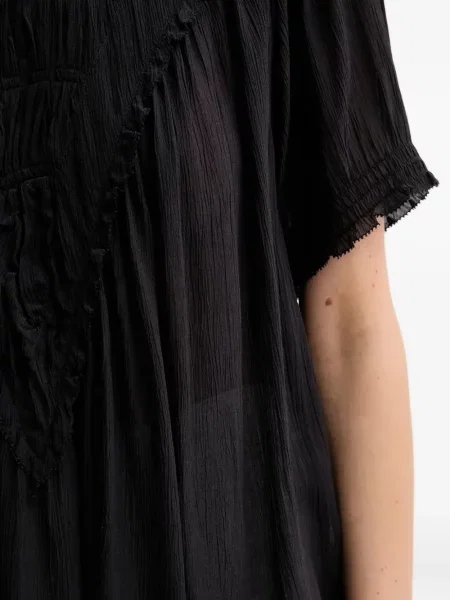Top Munthe cu volane negru