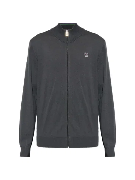 Kardigan Ps Paul Smith se zebřím vzorem šedý