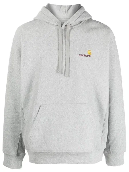 Hanorac cu glugă Carhartt Wip cu broderie gri