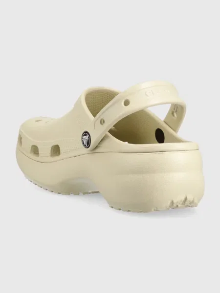 Pantofle Crocs Classic Platform Clog béžové