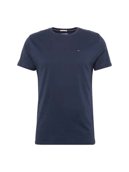 Tommy Jeans Tricou albastru închis / roși aprins alb