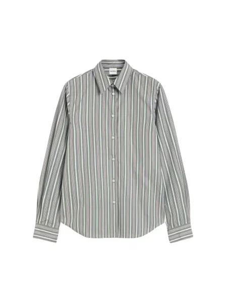 Koszula Aspesi w paski zielona