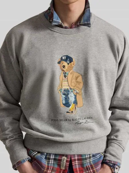 Bluza Polo Ralph Lauren retro szara
