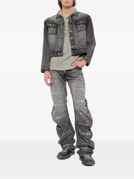Lung blugi Thug Club negru