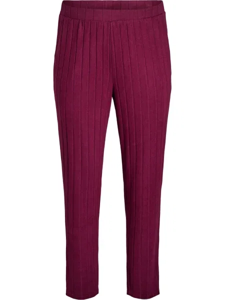 Zizzi Pantaloni LUNA burgundy roșu