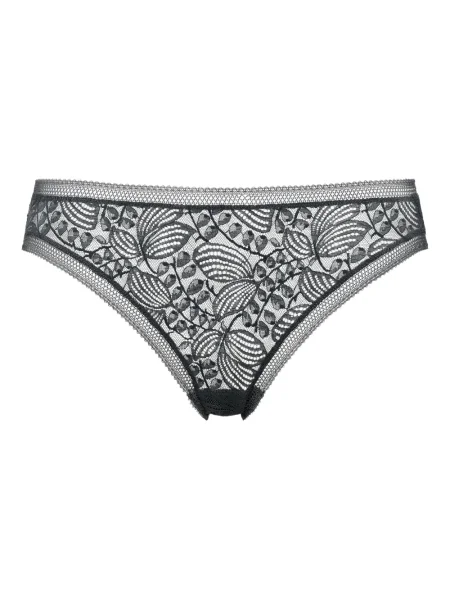 Chiloți Eres cu model floral din dantelă negru