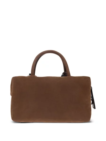 Geantă Max Mara din piele de căprioară maro