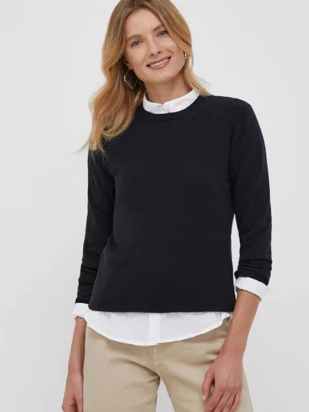 United Colors of Benetton pulover de lana femei light negru