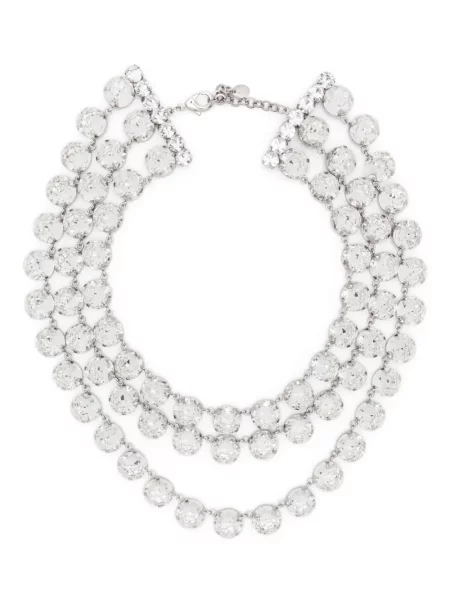 Colier Moschino drapat de cristal argintiu