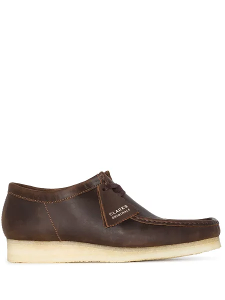 Botine Clarks Originals cu șireturi din piele maro