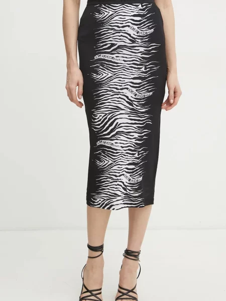 Versace Jeans Couture spódnica midi prosta czarny