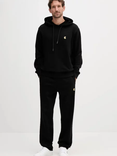 Кофта Just Cavalli з капюшоном однотонна чорний