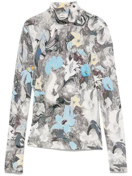 Tricou Tory Burch din jerseu albastru