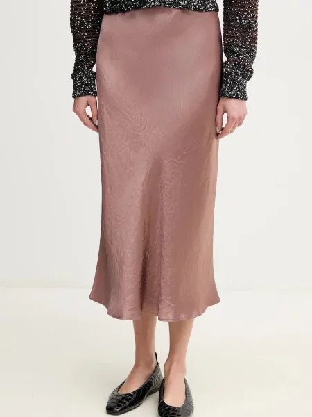 MM spódnica midi ołówkowa różowy