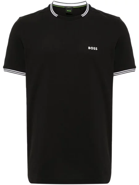 Tricou Boss cu decolteu în U negru