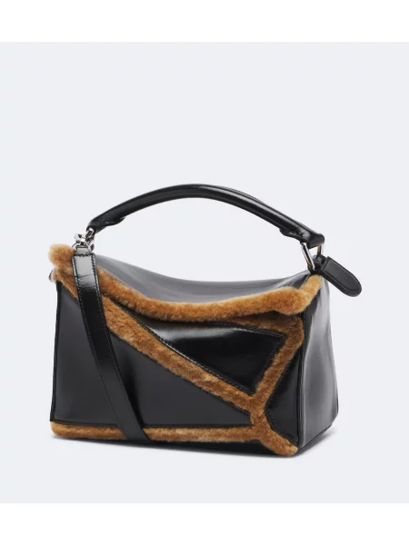 Top Loewe din piele negru