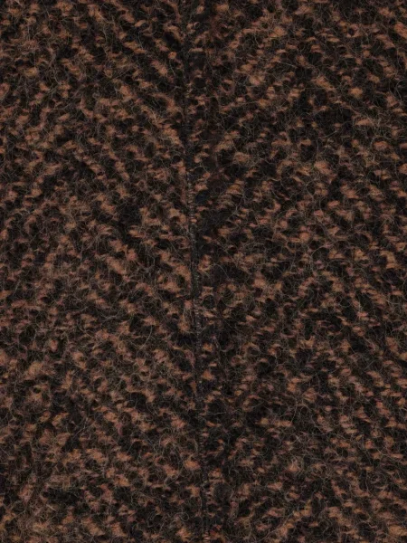 Palton Alberta Ferretti cu model herringbone maro