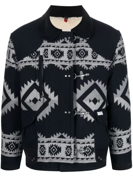 Geacă Fay cu imprimeu geometric albastru