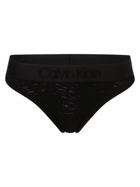 Calvin Klein Stringi Kobiety wypukły wzór tkaniny S czarny