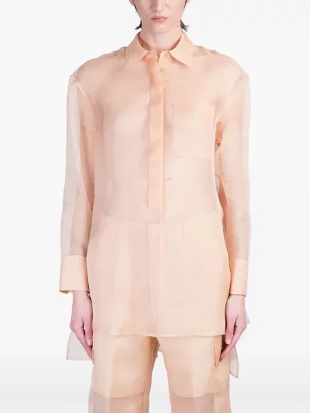 Jedwabna koszula Del Core różowa