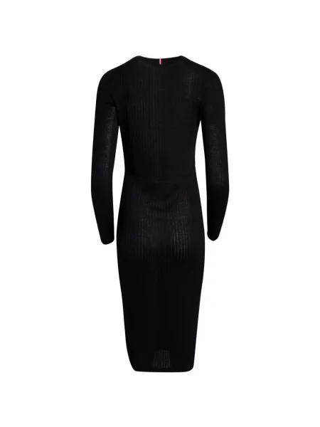Pulover Tommy Hilfiger de mătase negru