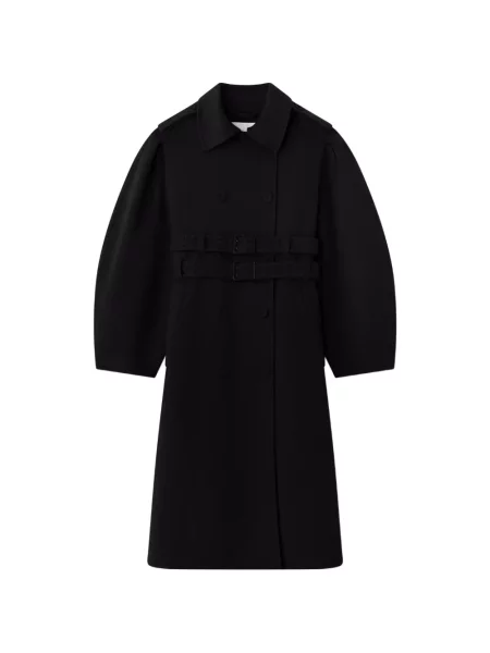 Palton Ganni de lână negru