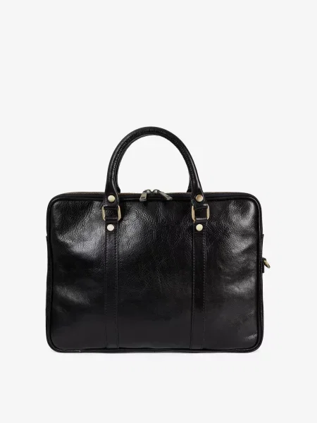 Кожаный портфель Inbag черный