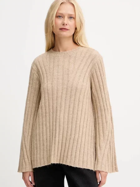 Twinset pulover din amestec de lână bej