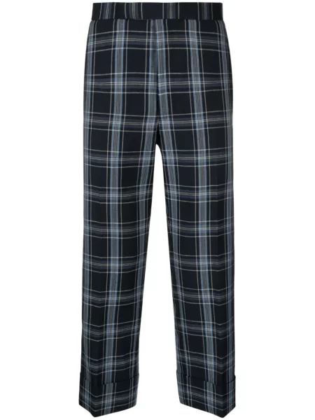 Pantaloni Thom Browne cu talie joasă albastru