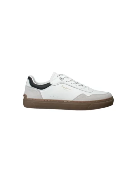 Sneakersy Pepe Jeans z kołnierzem białe