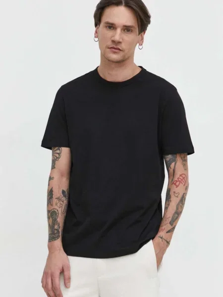 HUGO Blue Tricou Naolo albastru / negru alb