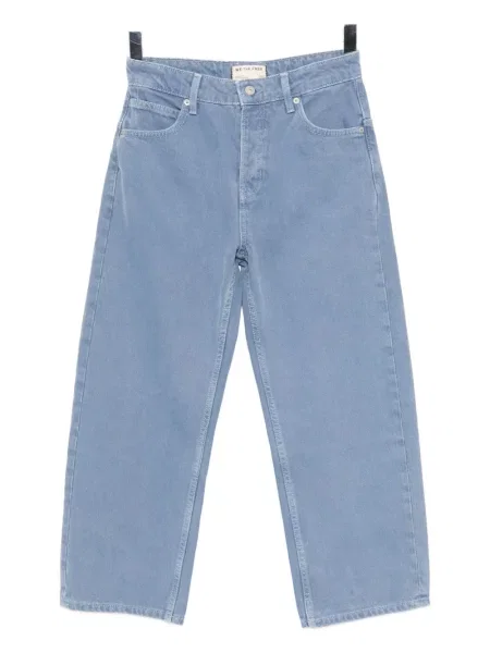 Blugi boyfriend Free People albastru