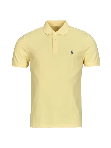 Polo majica Polo Ralph Lauren s kratkimi rokavi z mrežo rumena