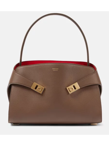 Geantă Ferragamo din piele roșu